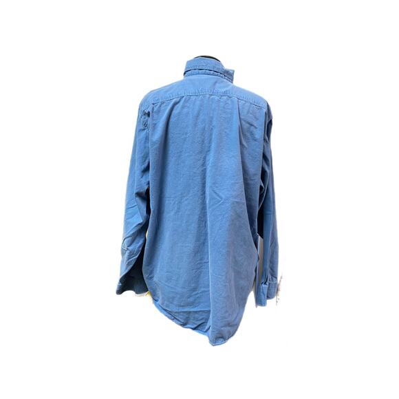 Camel Button Down Shirt Mens XL Blue Embroidered Long Sleeve Vintage Made In USA - Picture 3 of 5